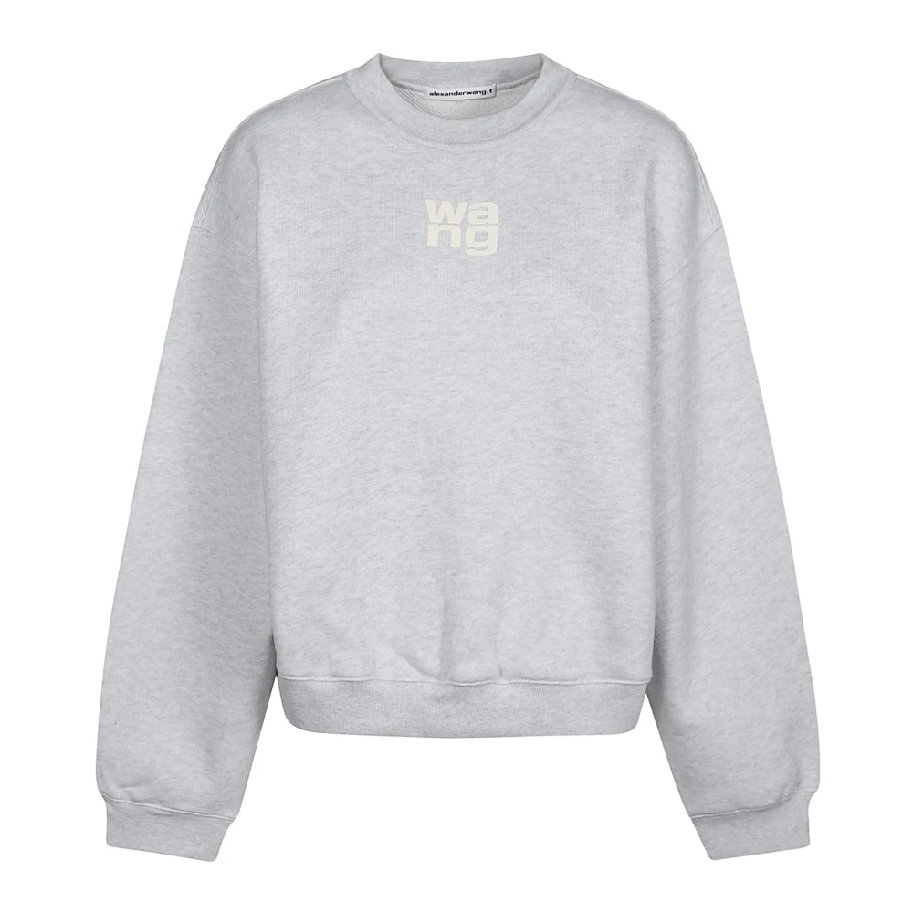 T by Alexander Wang Logo Terry Sweatshirt Gray, Dam