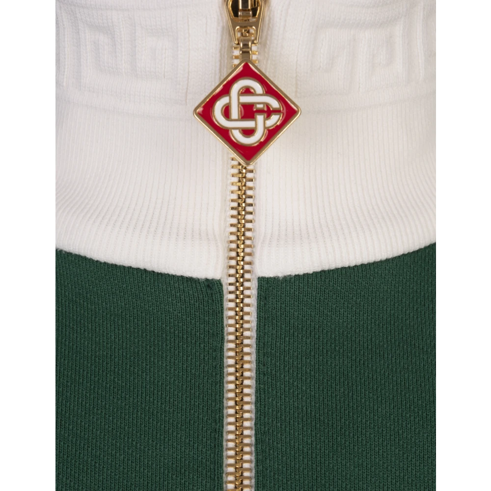 Casablanca Quarter Zip Sweatshirt in Kleurblok White Heren