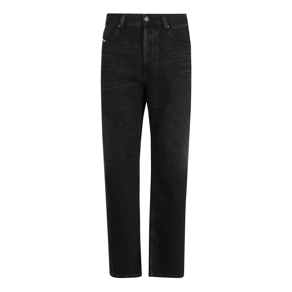 Diesel Zwarte Denim Jeans Regular Fit Gray Heren