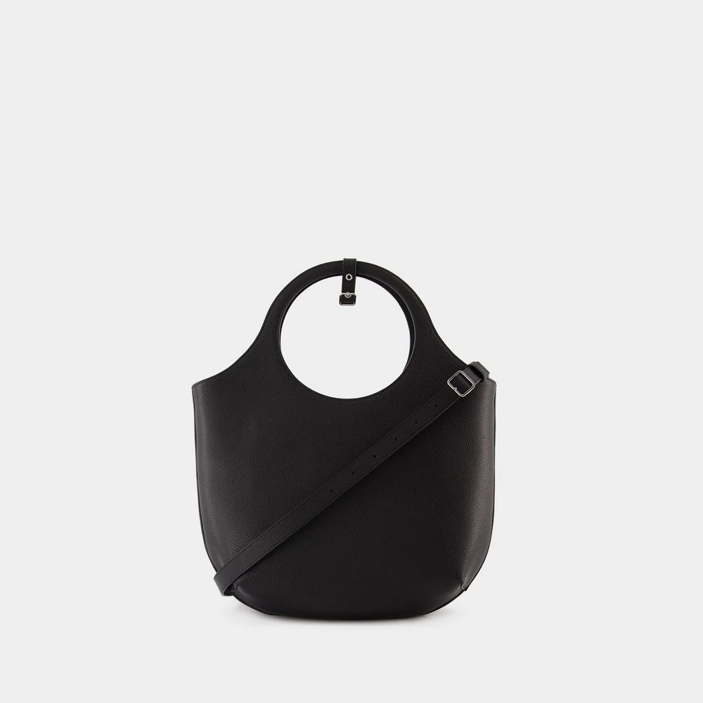 Courrèges Zwarte Leren Schoudertas Black Dames
