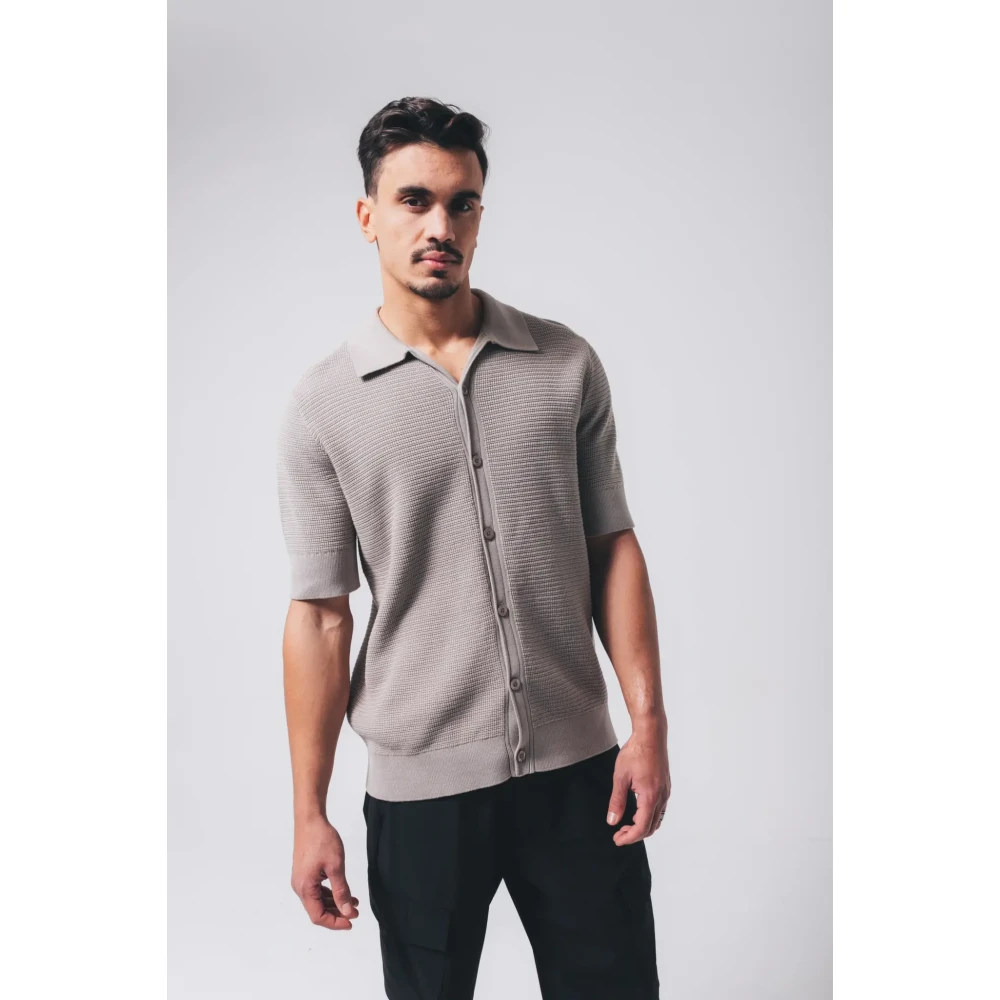 Aeden Taupe Herenshirt Gray Heren