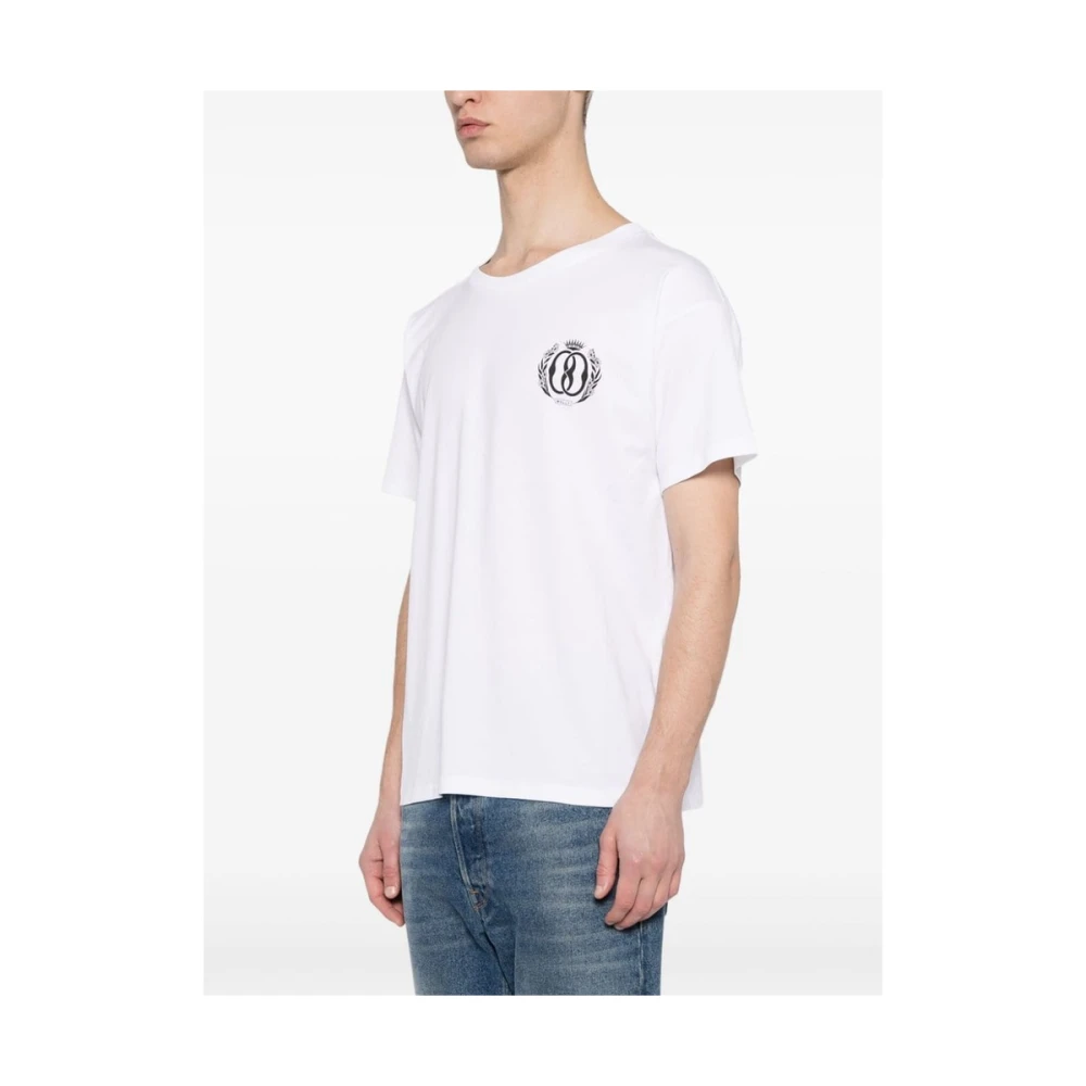 Bally Biologisch Katoenen Logo Print T-shirt White Heren
