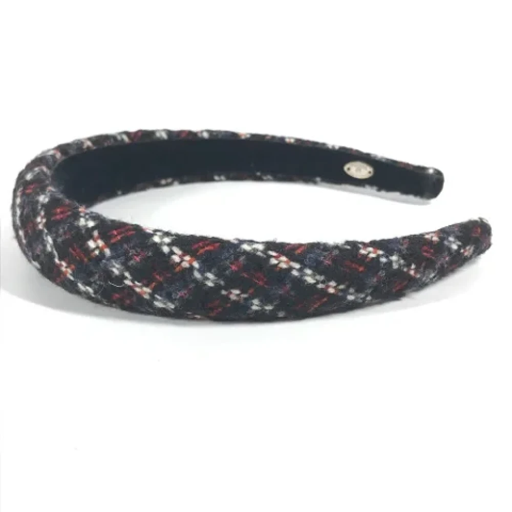 Chanel Vintage Pre-owned Fabric hair-accessories Black Dames