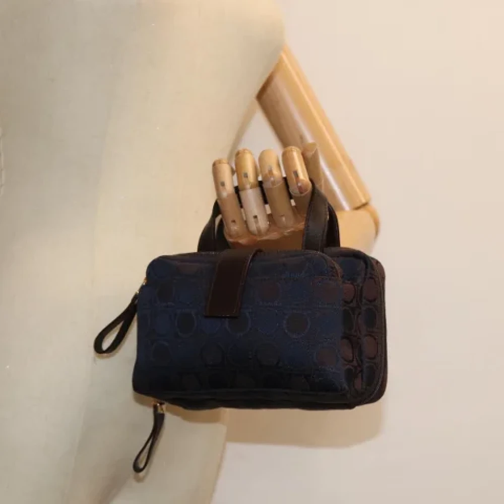 Salvatore Ferragamo Pre-owned Canvas handbags Blue Dames