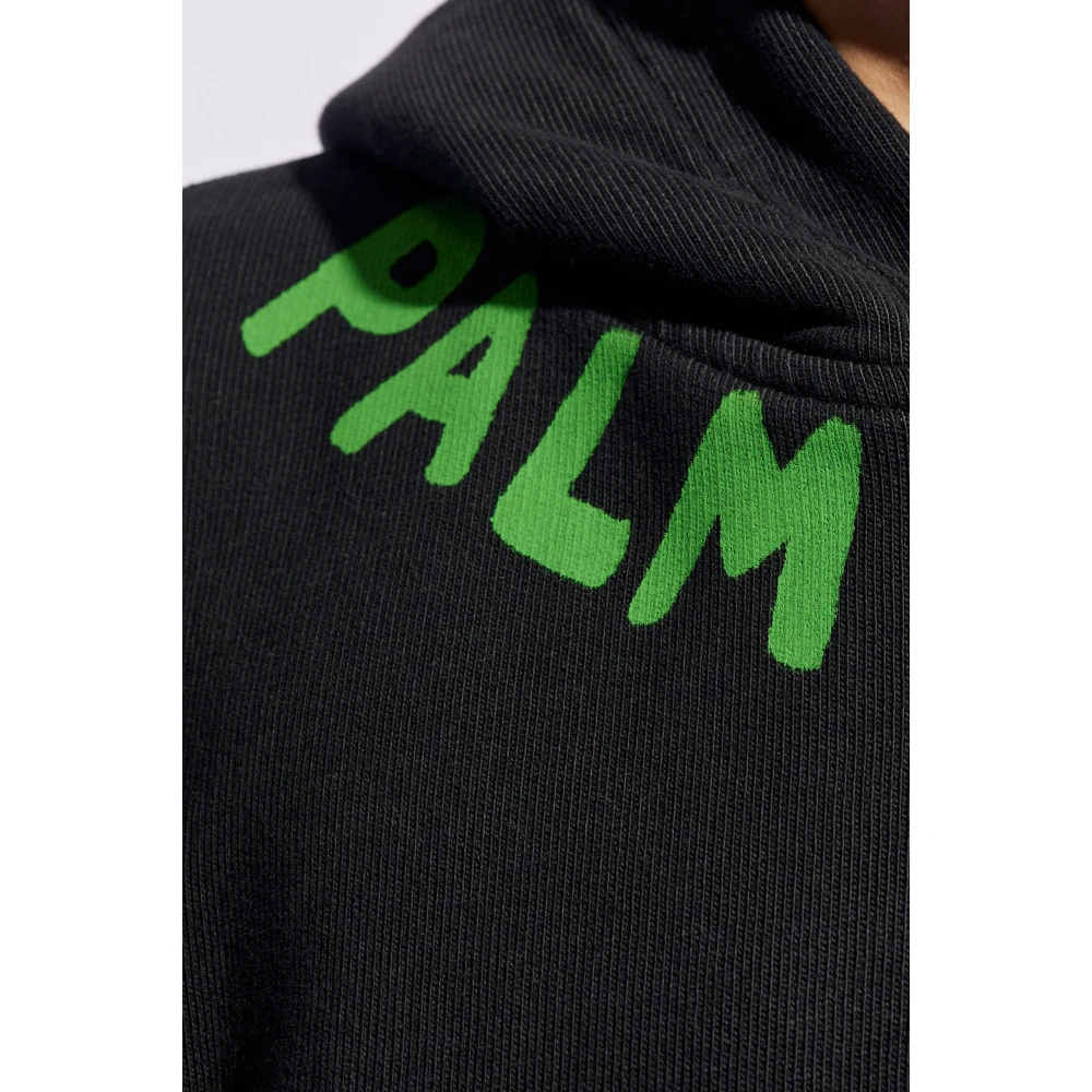 Palm Angels Bedrukte hoodie Black Heren