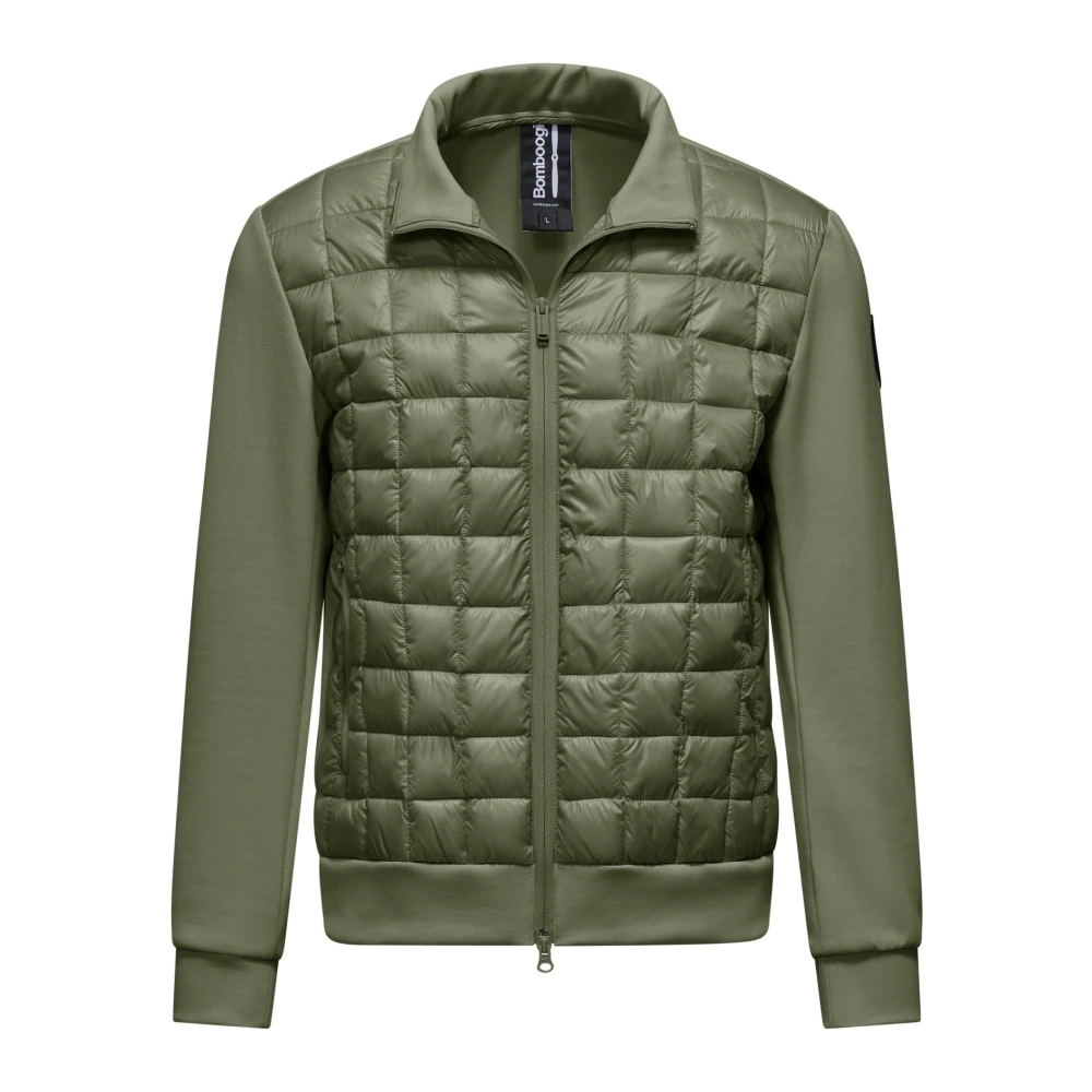 Bomboogie Homme Vert - Veste Bi-Matière En Nylon Et Maille - Vestes - Taille: S