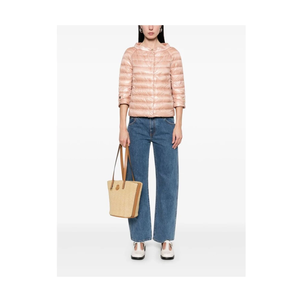 Herno Blush Pink Gewatteerde Bovenkleding Pink Dames
