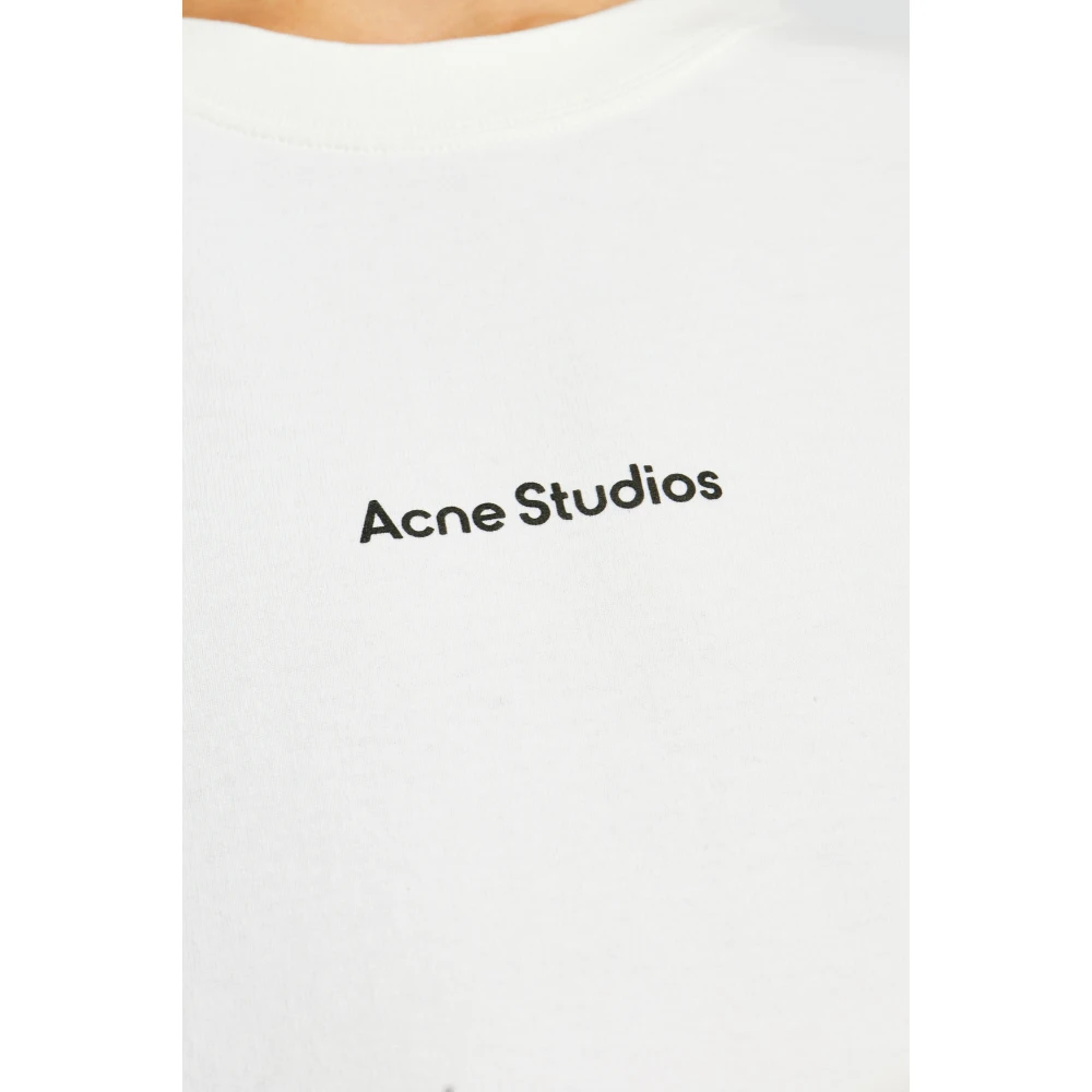 Acne Studios T-shirt met logo White Heren