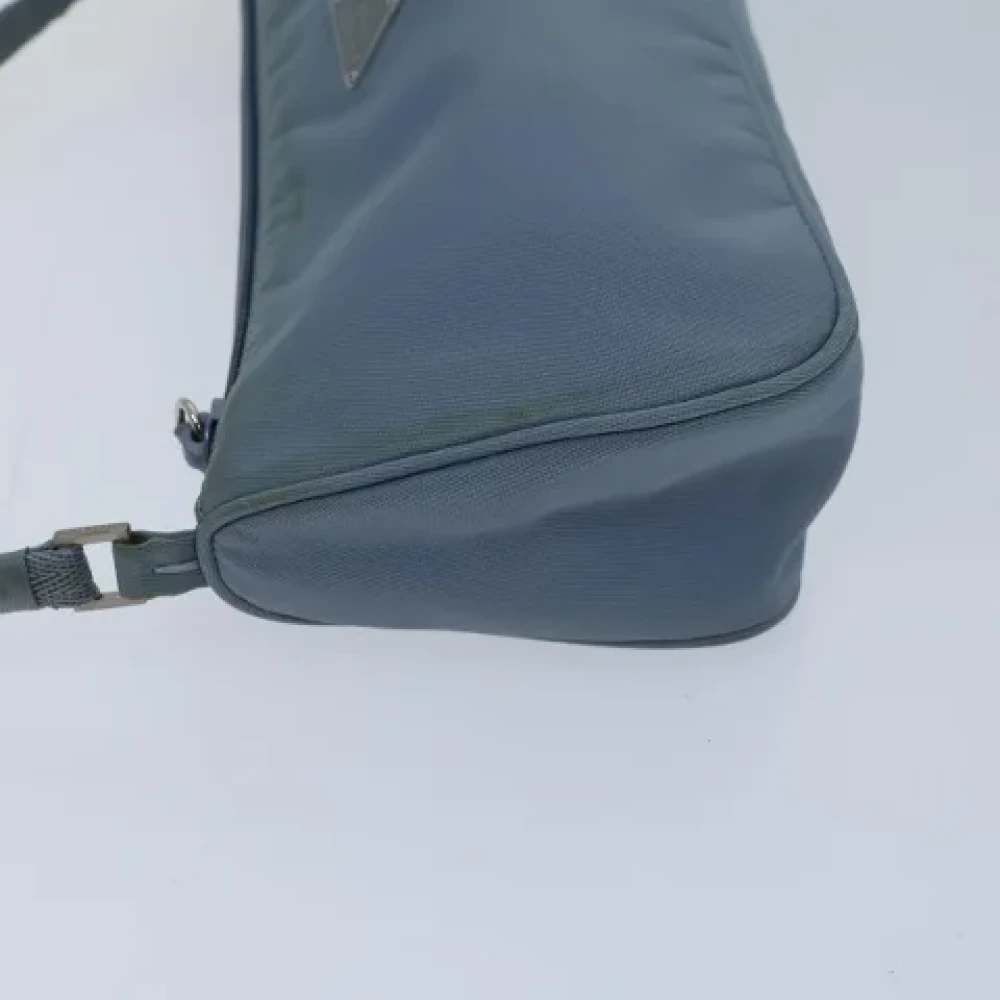Prada Vintage Pre-owned Nylon pouches Blue Dames