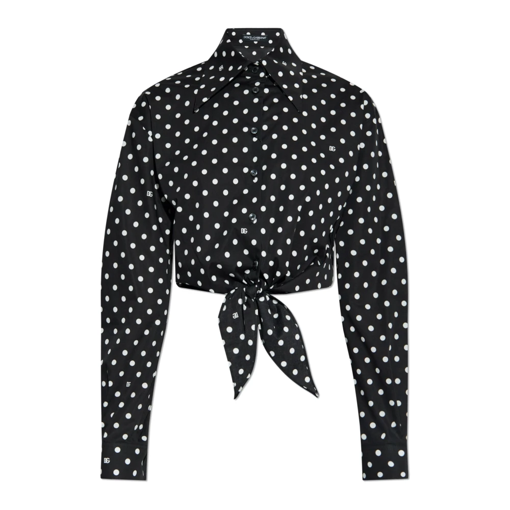 Dolce & Gabbana Shirt met polka dot patroon Black Dames