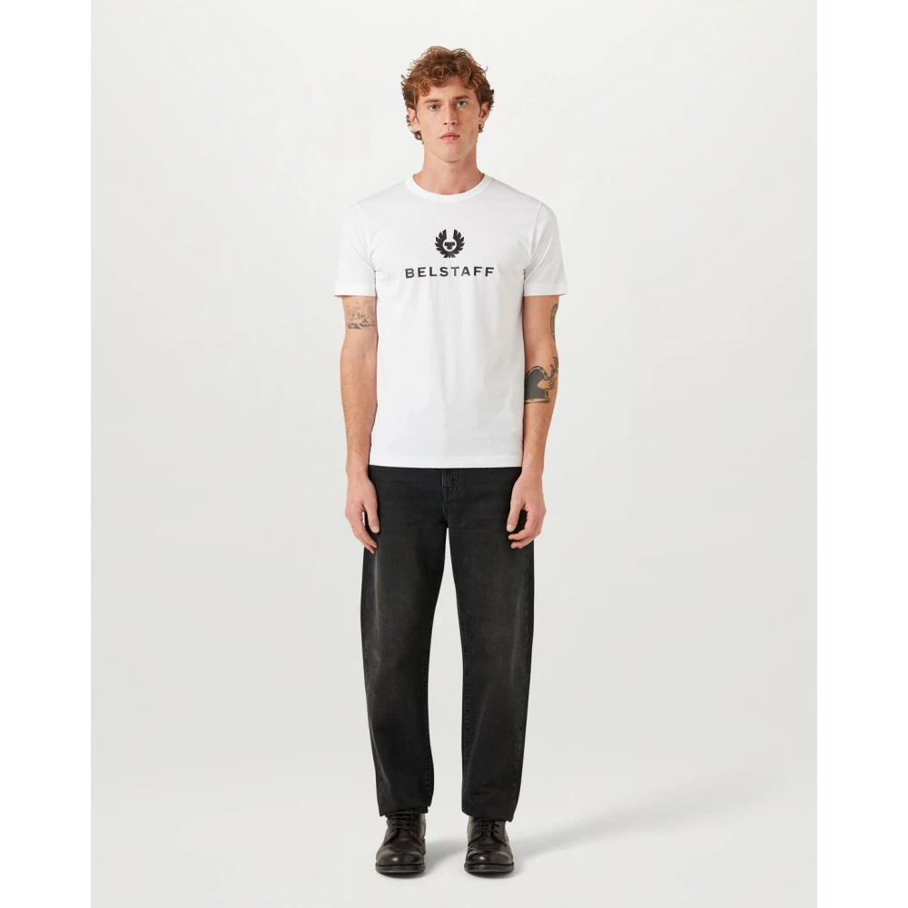 Belstaff Handtekening Phoenix T-shirt Inkt Donker White Heren