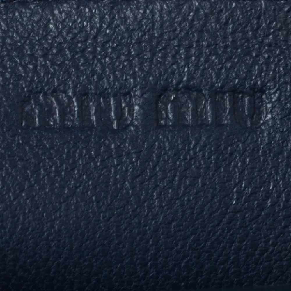 Miu Pre-owned Leather home-office Blue Dames