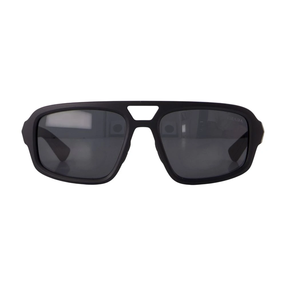 Prada Linea Rossa Grey Man Ps B11su 1Bo08z Sunglasses Injected Black Geometric Normal - Image 4