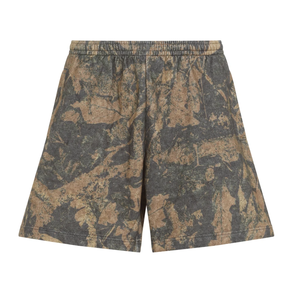 Acne Studios Droge Modder Bruin Camo Bermuda Shorts Brown Heren
