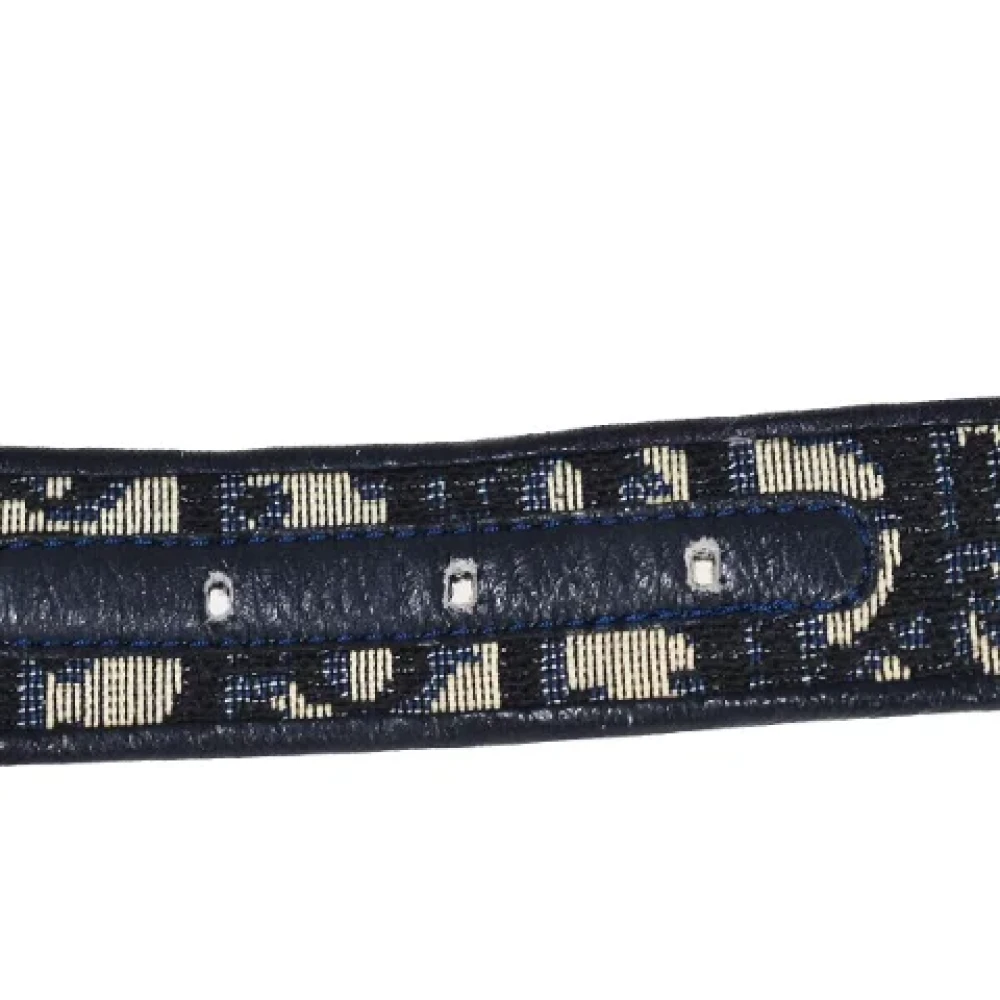 Dior Vintage Pre-owned Canvas belts Blue Dames