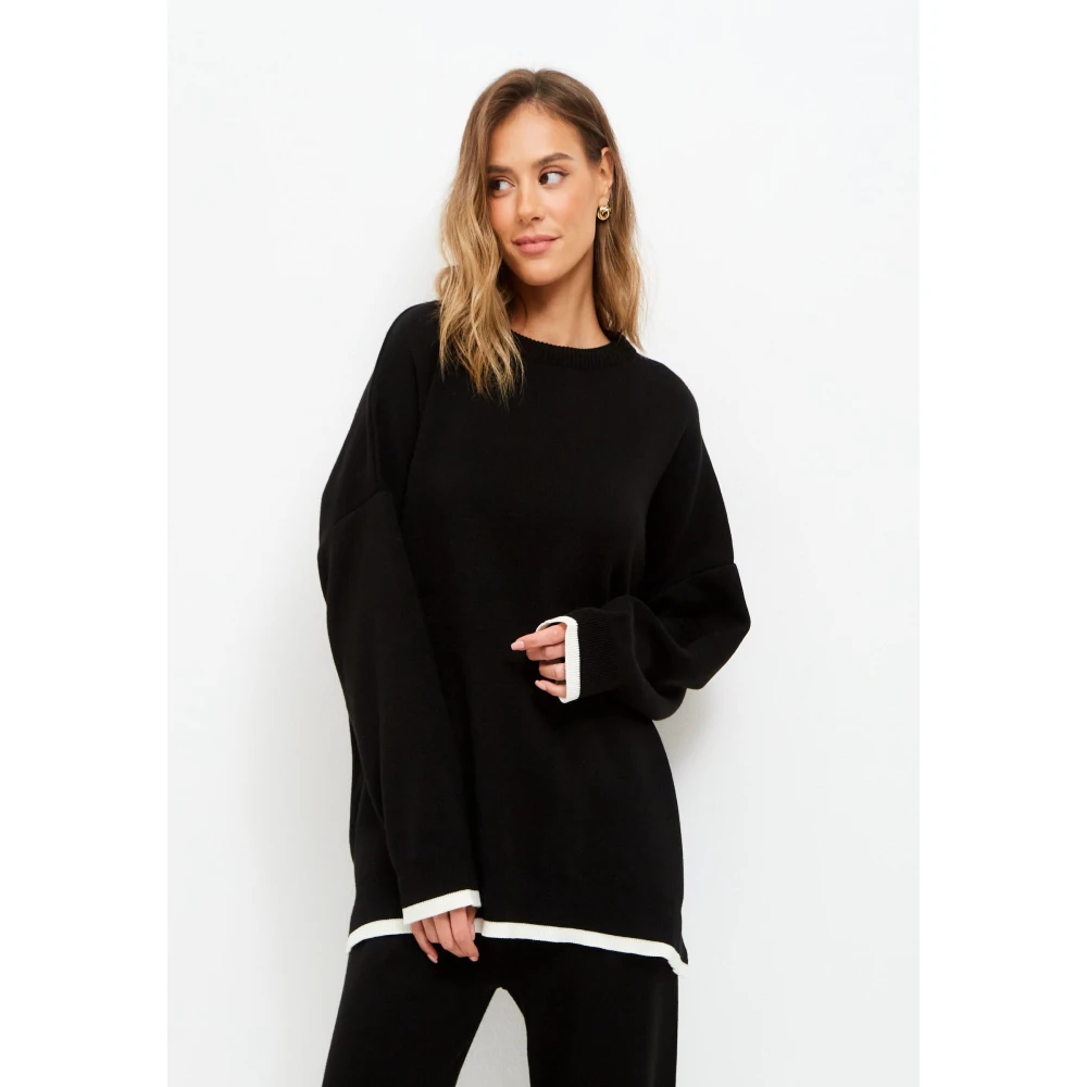 Cesare Gaspari Oversized Jogger set Zwart Black Dames