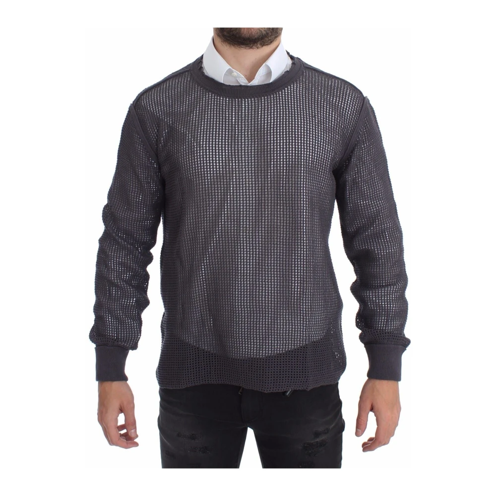 Dolce & Gabbana Men's Purple Netted Runway Sweater