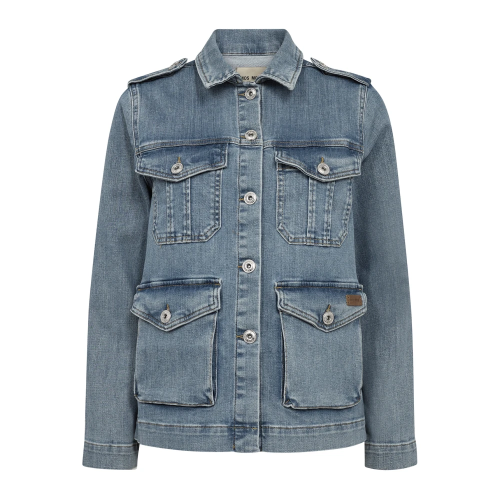 MOS MOSH Denim jas met slimme details Blue Dames
