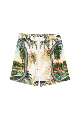 shorts-a-cordon-mosaique-palmier