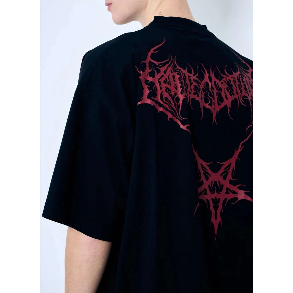 Vetements Death Metal Print Korte Mouw T-shirt Black Heren