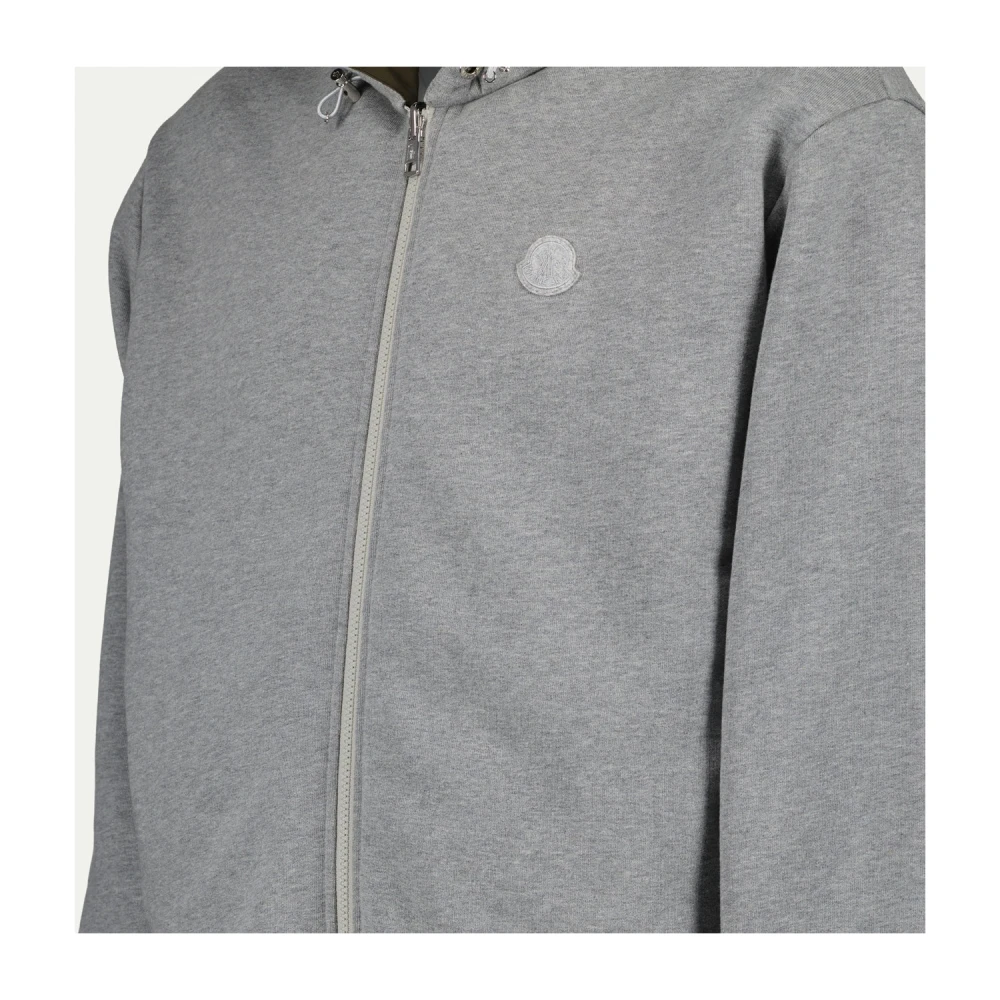 Moncler Reversible Zip Sweatshirt Oversize Hoodie Green Heren