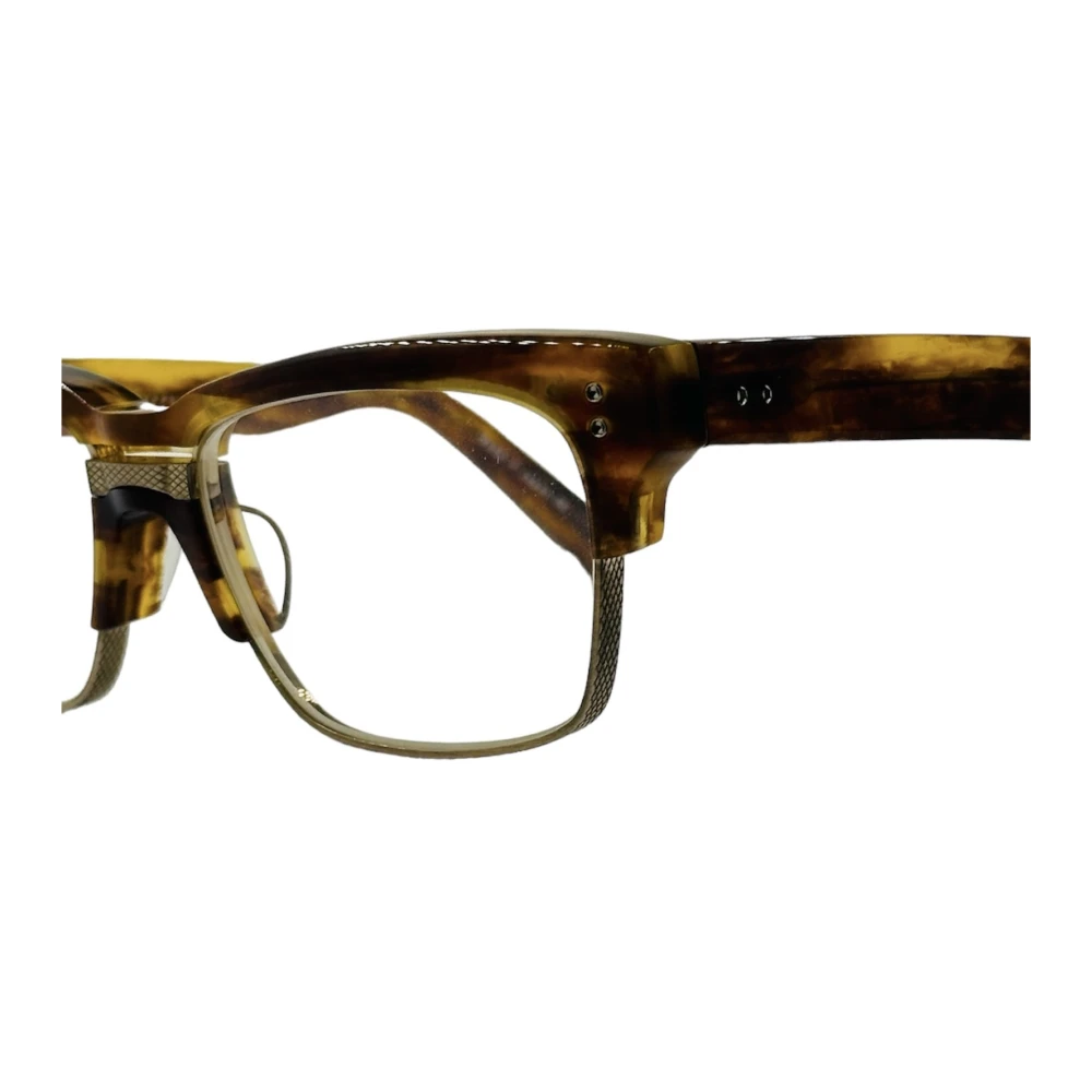 Dita Vierkante Acetaat Metalen Zonnebril Brown Unisex
