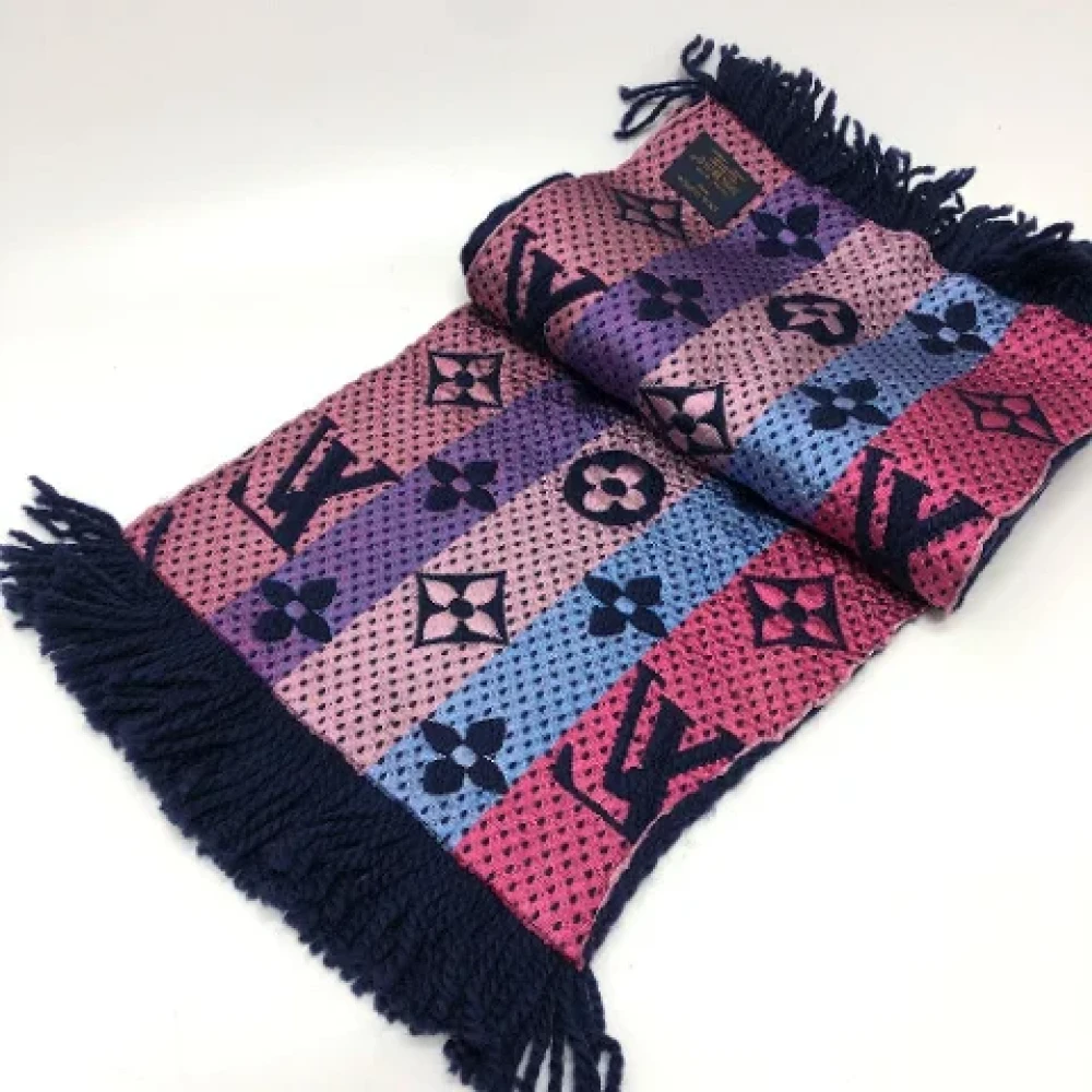 Louis Vuitton Vintage Pre-owned Silk scarves Blue Dames