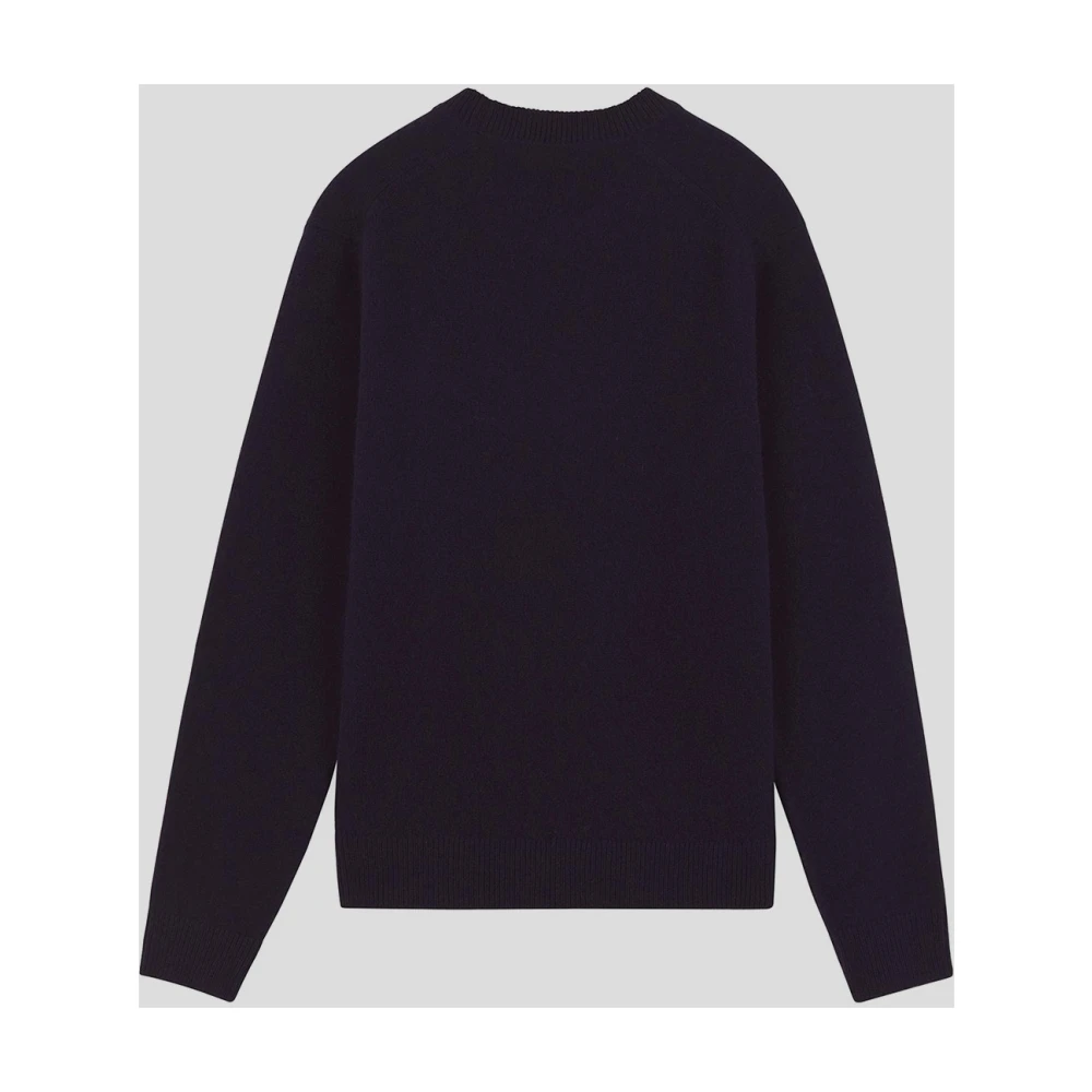 Maison Kitsuné Wol Vos Gebreid Blue Heren