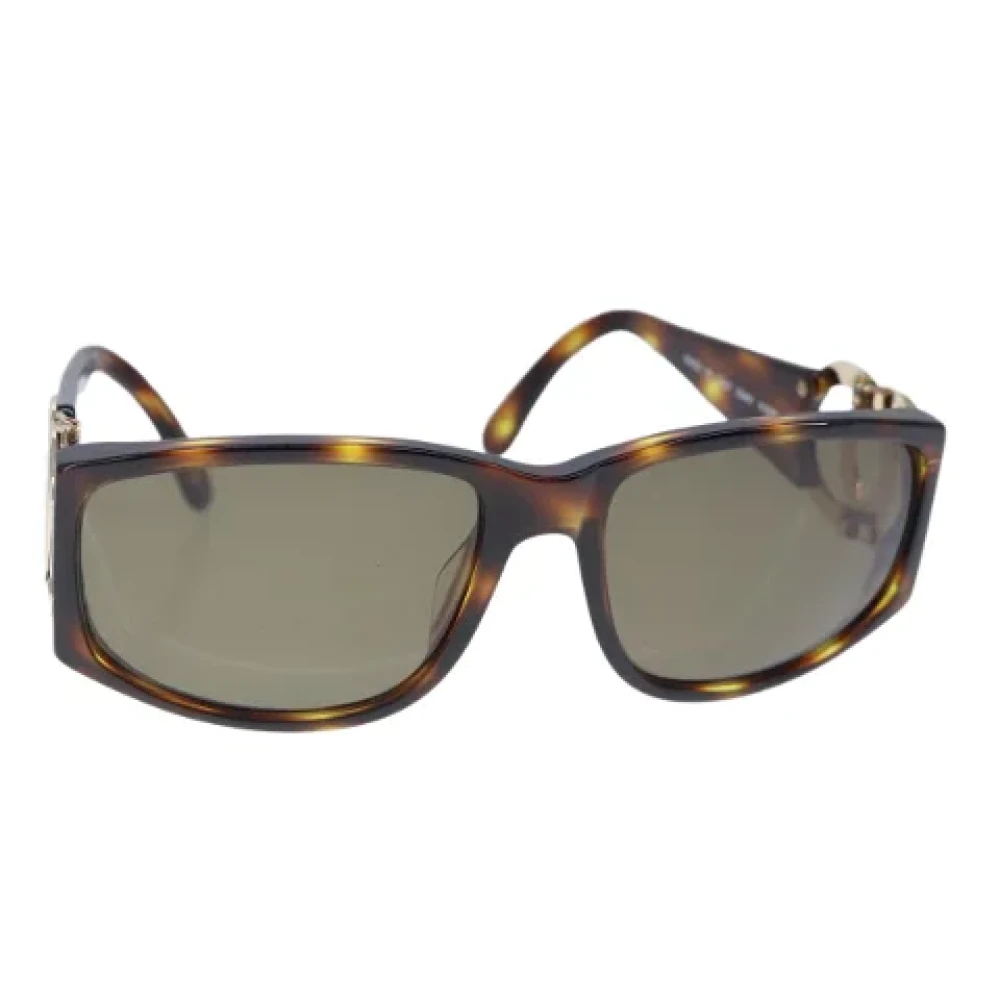 Chanel Vintage Pre-owned Plastic sunglasses Brown Dames
