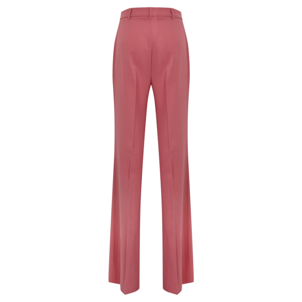 Max Mara Studio Roze Wol Crepe Broek Pink Dames