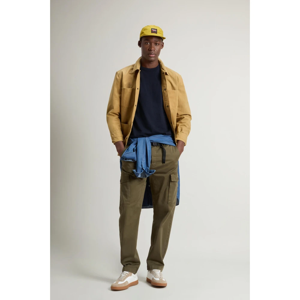 Woolrich Katoenen Crewneck Sweater Blue Heren