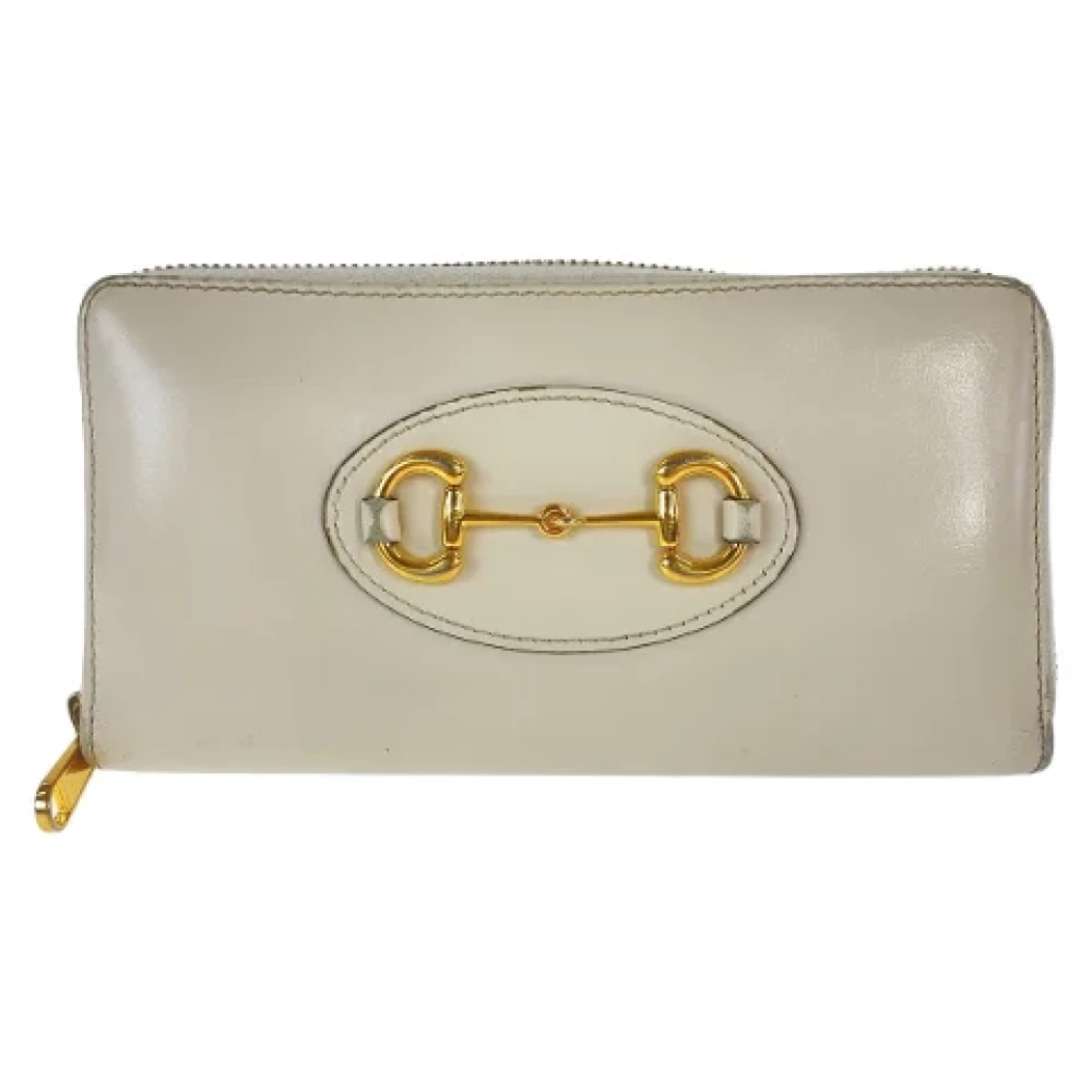 Gucci Vintage Pre-owned Leather wallets White Dames