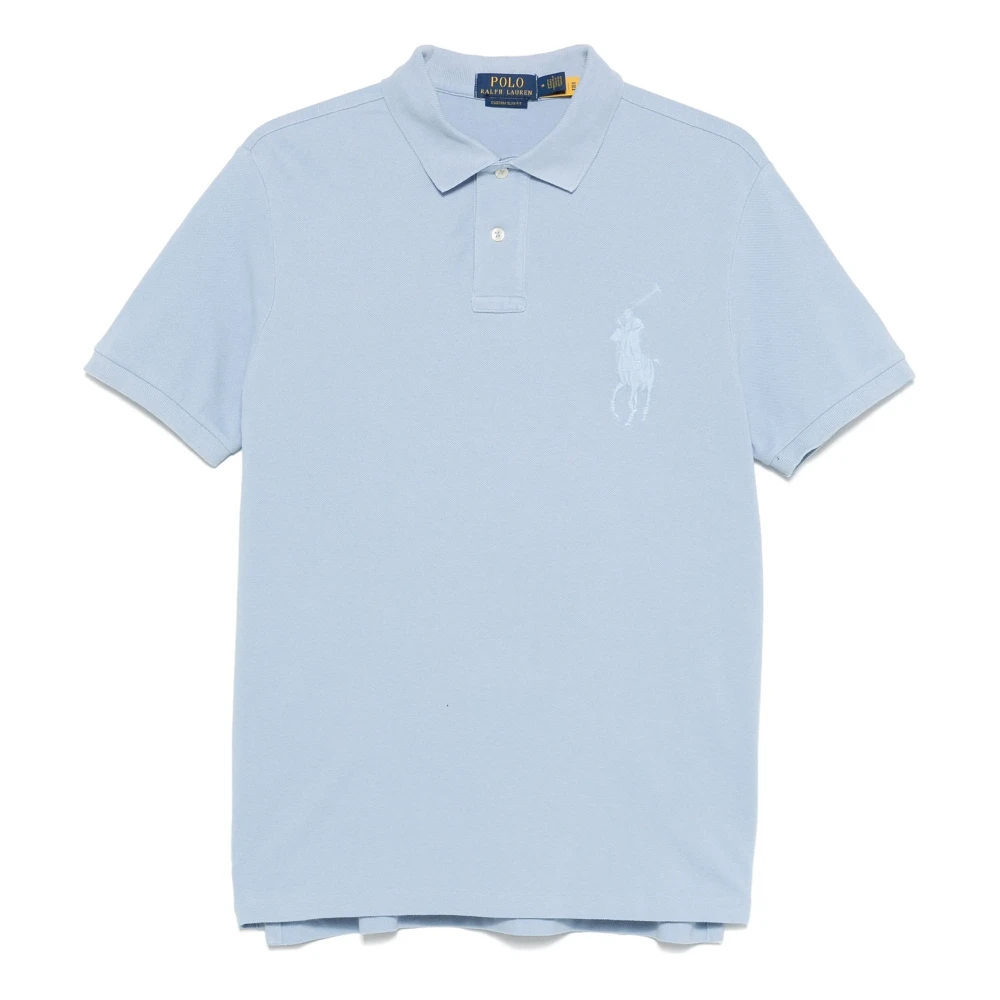 Polo Ralph Lauren Aangepaste Slim Fit Katoenen Poloshirt Blue Heren
