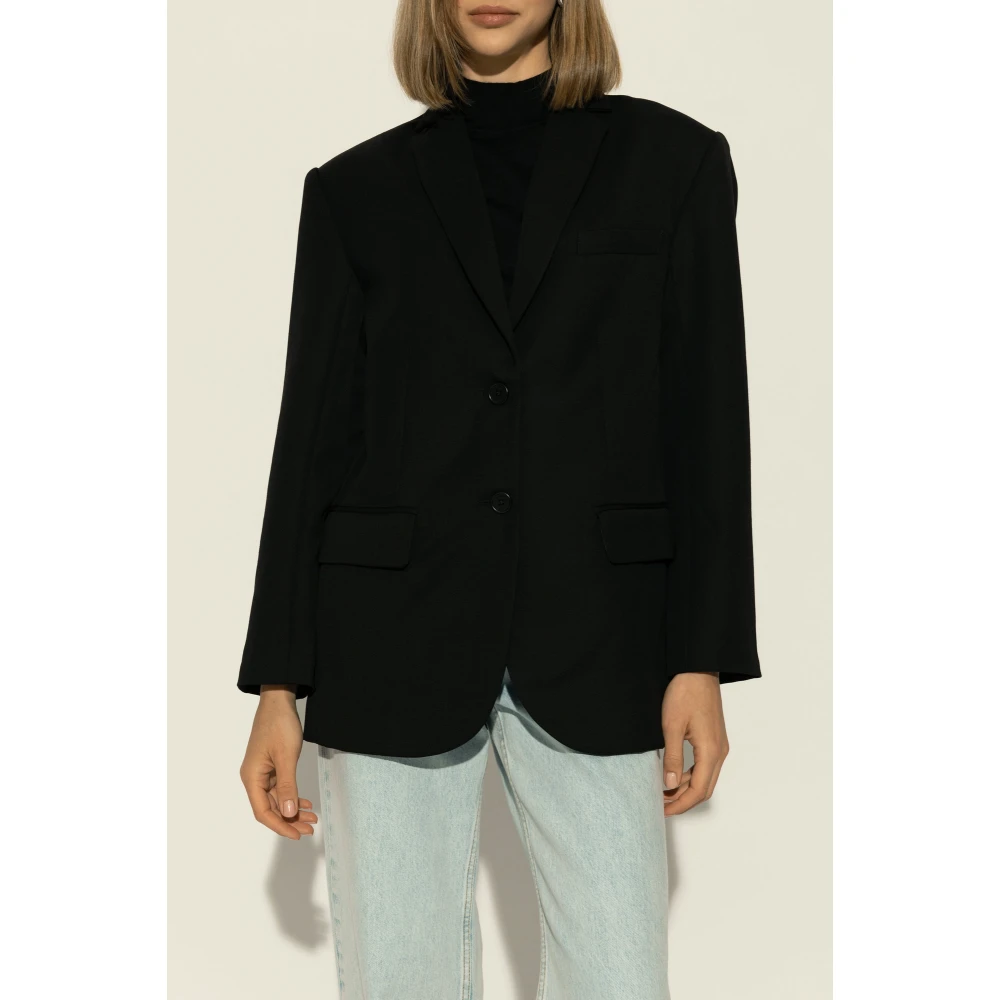 Anine Bing Wollen Blazer Black Dames