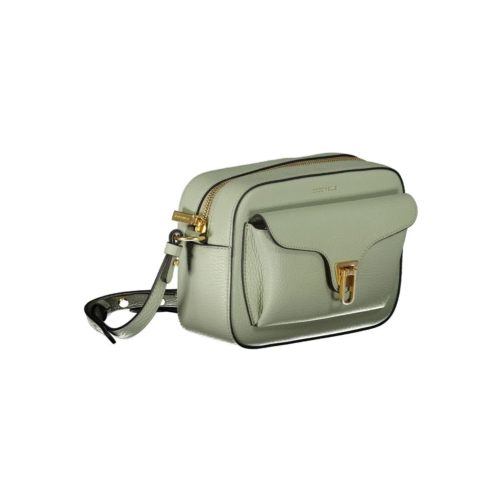 Coccinelle Groene Leren Schoudertas met Verstelbare Band Green Dames