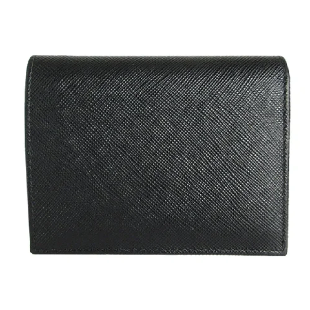 Prada Vintage Pre-owned Leather wallets Black Dames