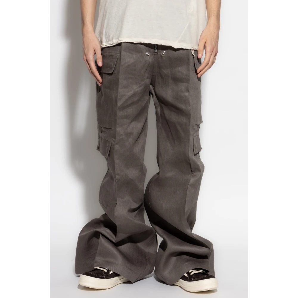 Rick Owens Linnen broek Gray Heren