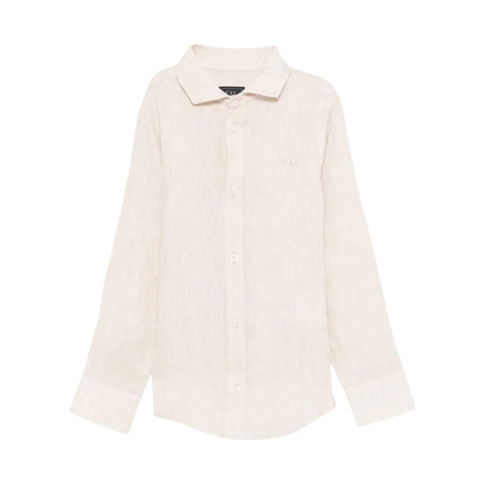 Fay Unisex Kids Beige Shirt - Kids Shirts - 8 Y - Kids