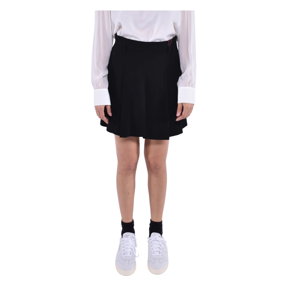 Max Mara Studio Hoge taille geplooide rokbroek Black Dames