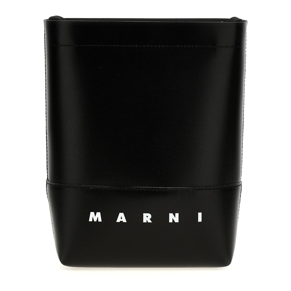 Marni Men's Black Crossbody Bag With Shoelace Strap - Cross Body Bags - One Size - Bags