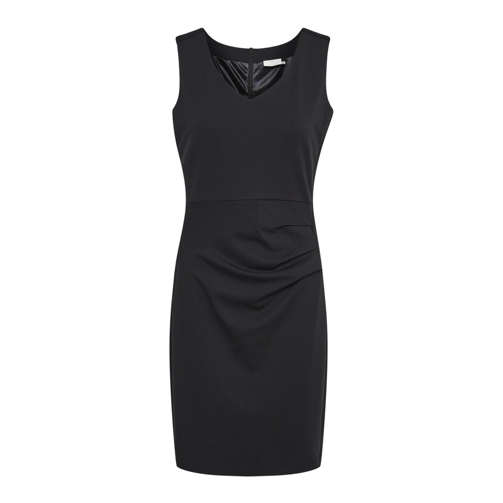 Kaffe Black Midnight Marine Sara Dress Draped Fit - Female - Short Dresses - 2XL - Dresses