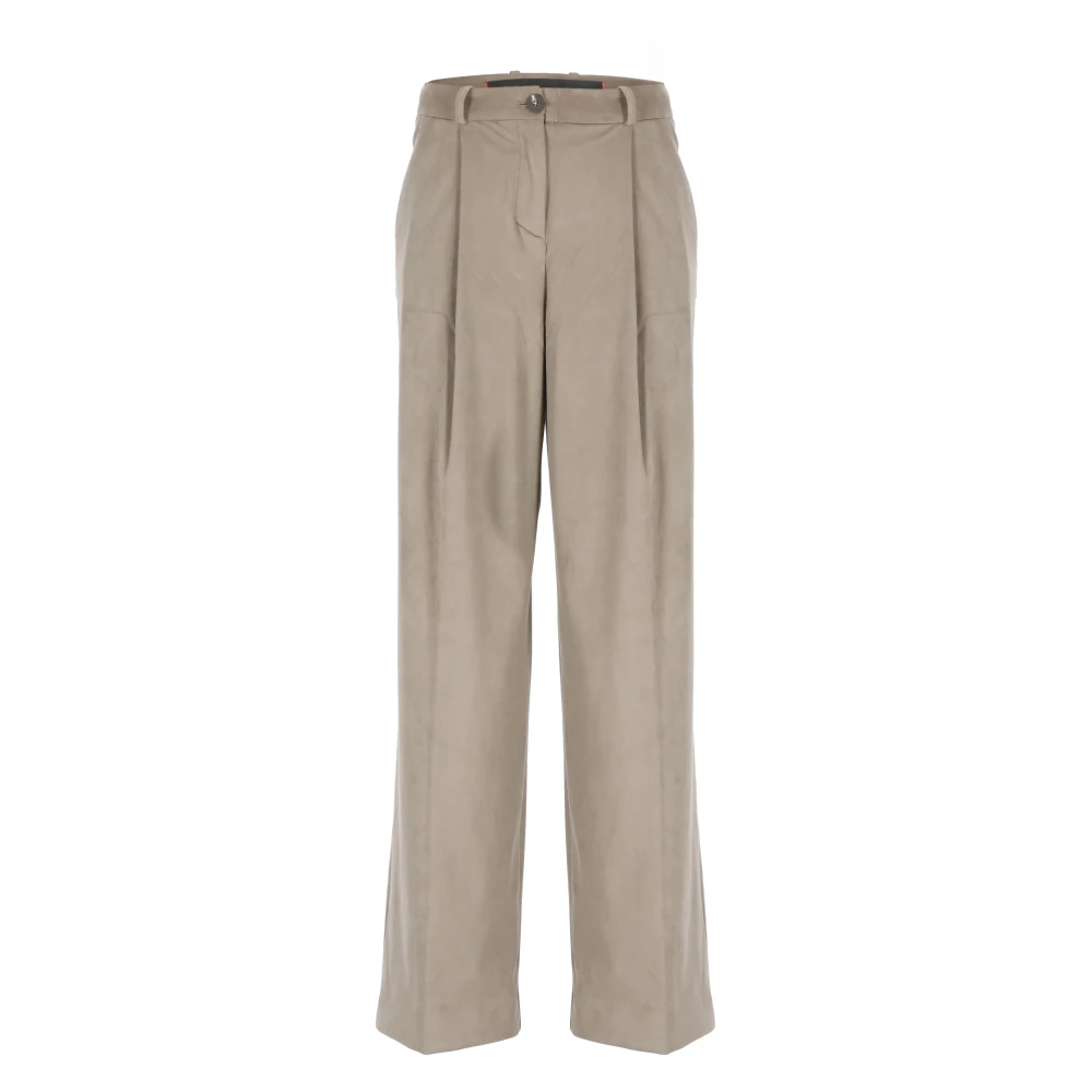 RRD Grijze Palazzo Broek met Riemlussen Gray Dames