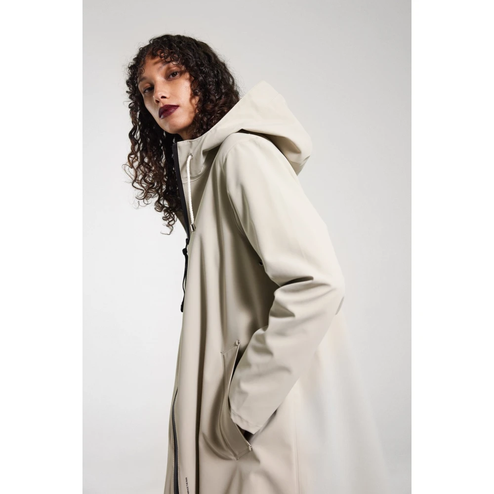 Stutterheim Lichtgewicht Rits Matte Regenjas Beige Dames