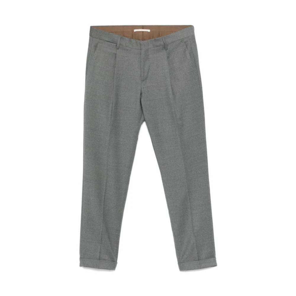 Briglia Slim Fit Grijze Wollen Broek Gray Heren