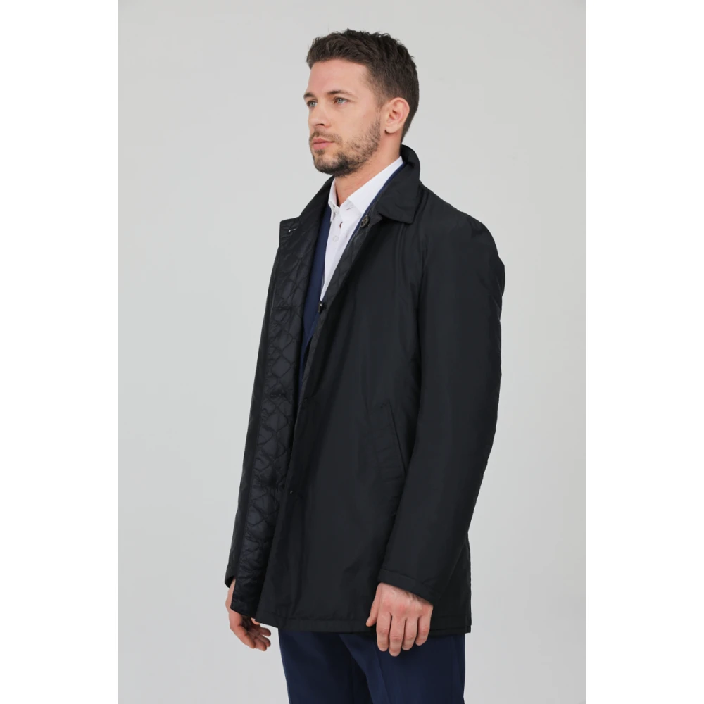 Gimo's Omkeerbare nylon jas met Thermore voering Blue Heren