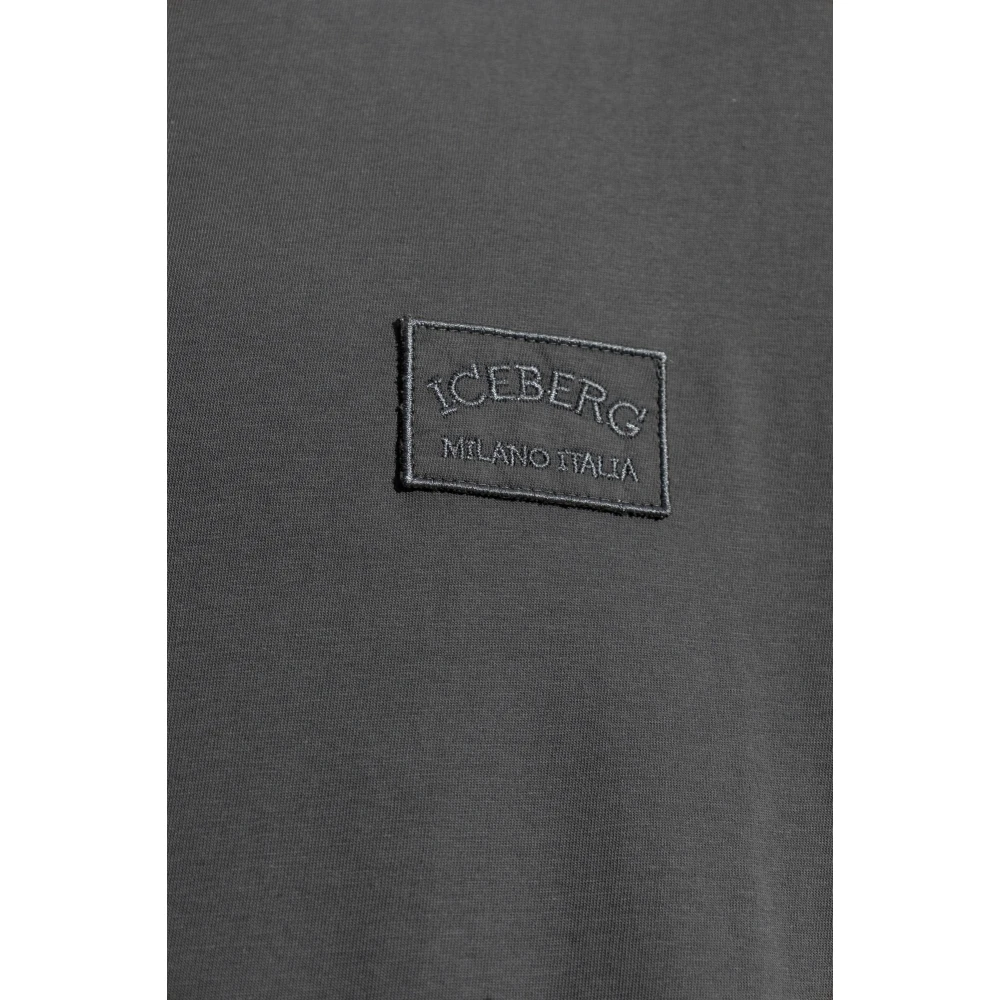 Iceberg T-shirt met logo Gray Heren