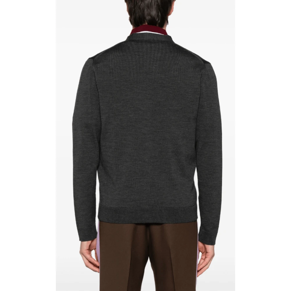Gucci Geborduurde wollen cardigan Gray Heren