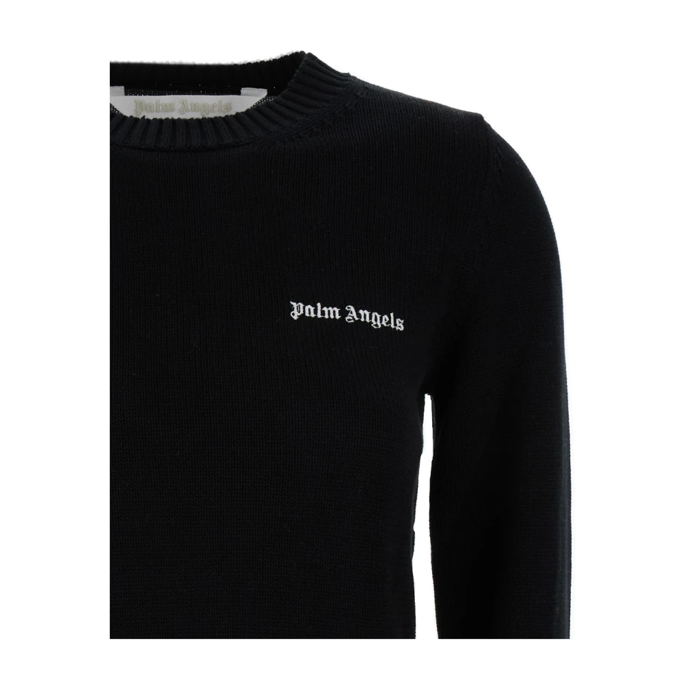 Palm Angels Klassieke Logo Sweater Zwart Off White Black Dames