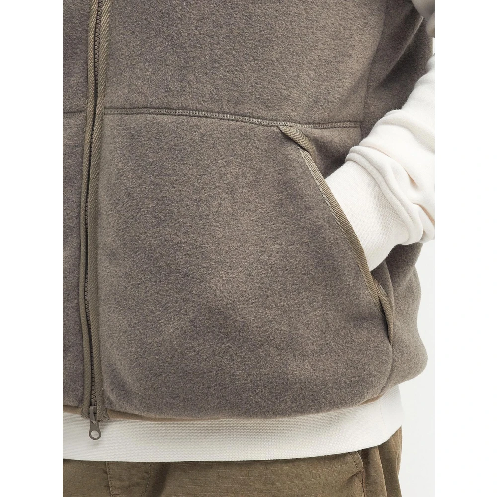 Barbour Beige Fleece Vest voor Mannen Gray Heren