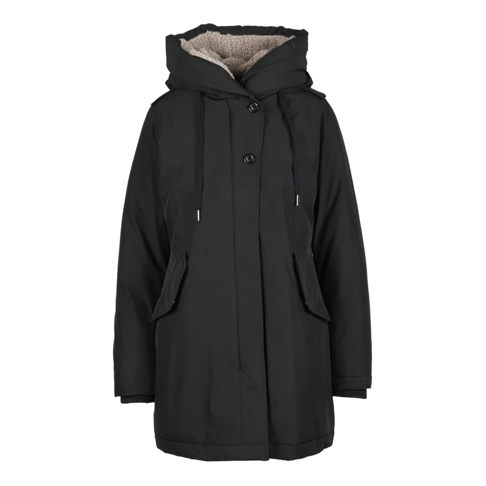 Canadian Classics Stijlvolle jas met polyester en elastaan Black Dames